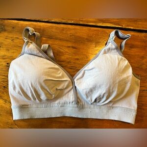 Women's Gray Wireless Maternity Bra
